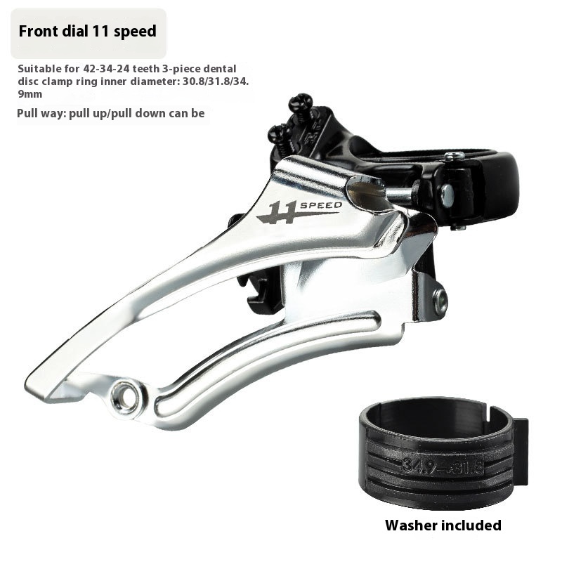 MICRONEW  Micro-Shift Front Derailleur for Mountain Bikes Compatible with 8/9/10/11 Speed, 21/24/27 Speed Chainring