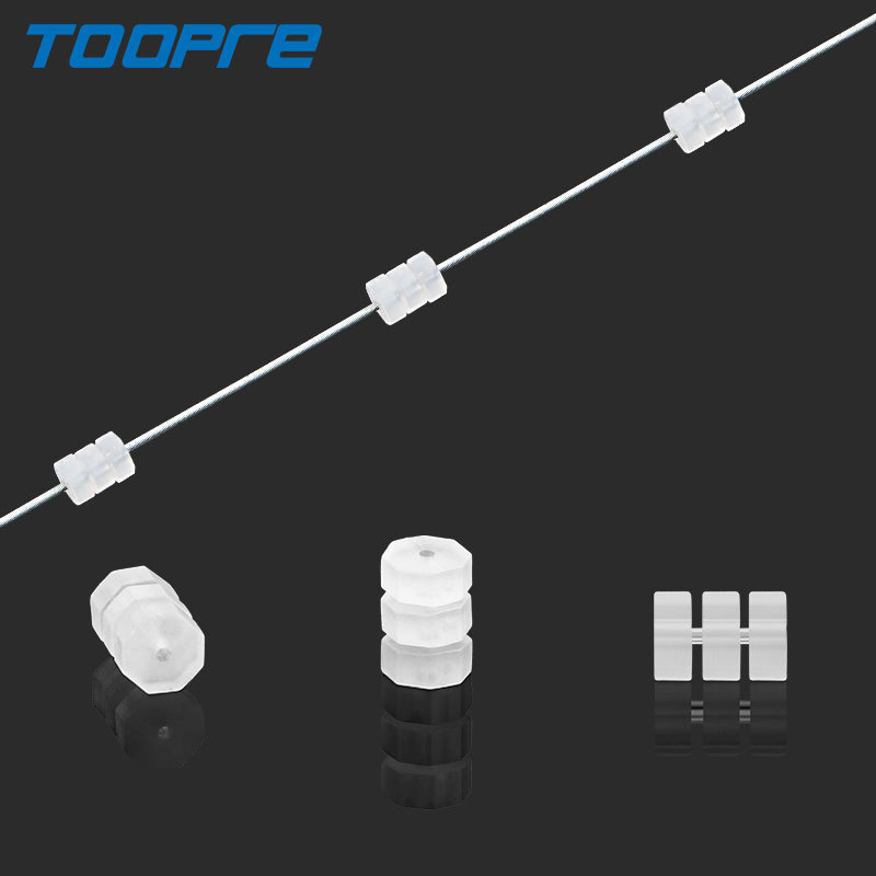 TOOPRE Mountain and Road Bike Gear Shift and Brake Cable Octagonal O-Rings Transparent Rubber Frame Protection Balls