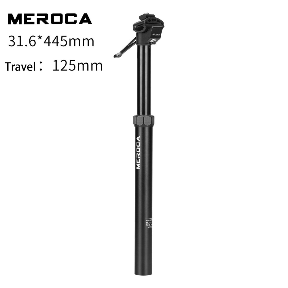 MEROCA Dropper Seatpost Aluminum Alloy Manual Control Height Adjustable 100/125mm Travel 30.9/31.6mm Mountain Bike Hydraulic Seatpost