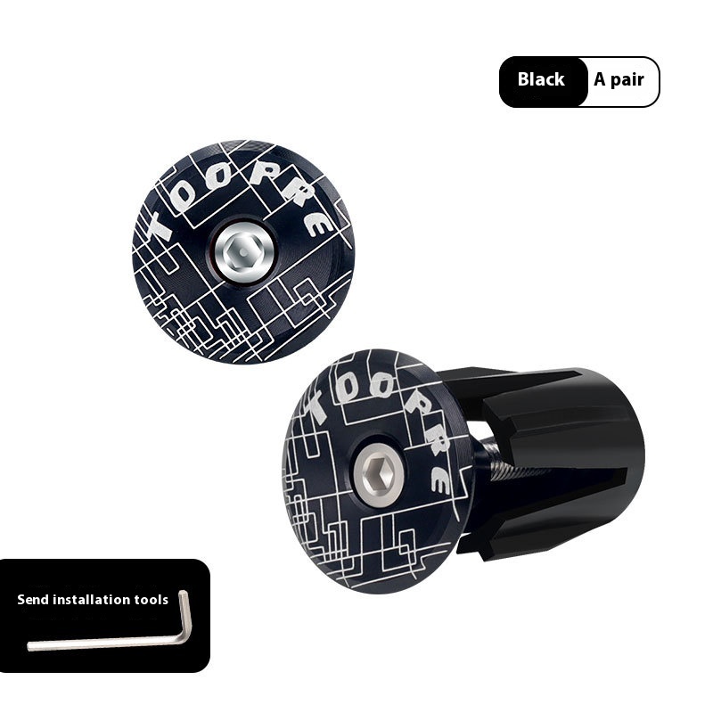TOOPRE Bicycle Expansion Locking Handlebar End Plugs Road Folding Bike Bar End Caps Colorful Aluminum Alloy Plugs