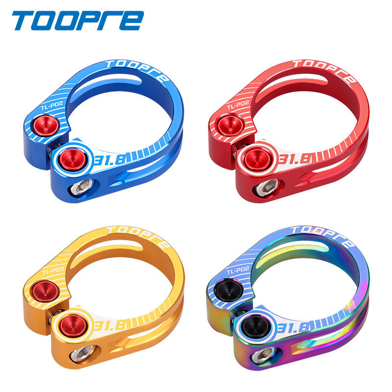 TOOPRE Bicycle Seatpost Clamp 31.8 34.9mm Hollow Locking Seat Tube Clamp Ring Seatpost Lock Buckle