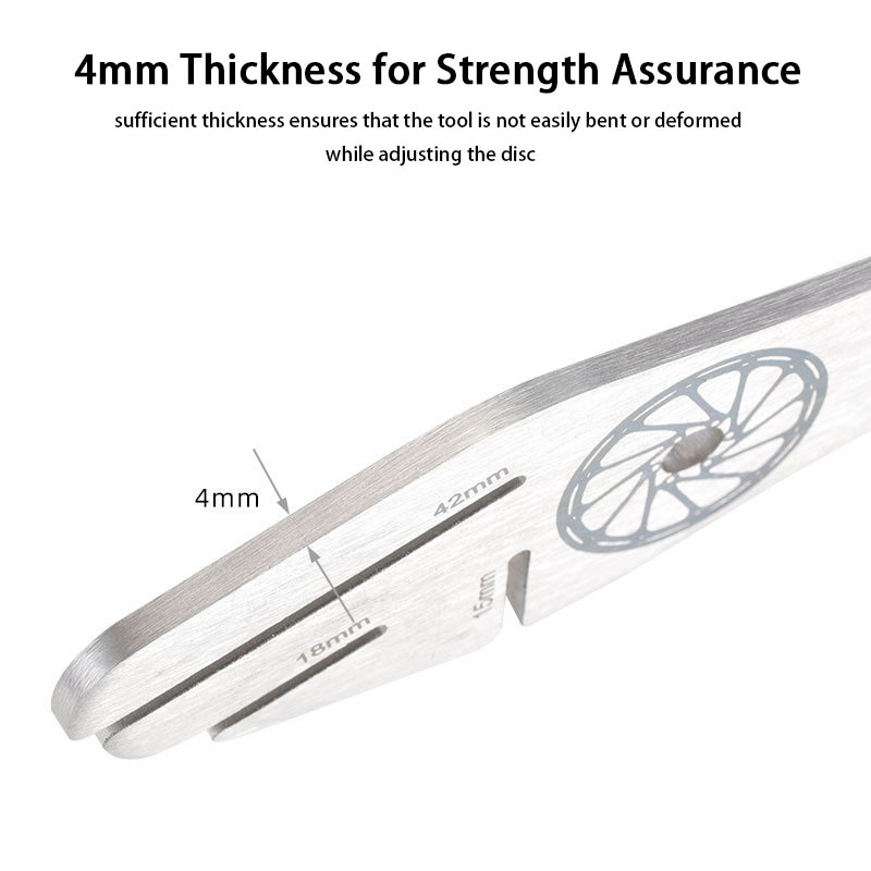 TOOPRE Bicycle Disc Brake Rotor Maintenance Tool, Anti-Rub Rotor Gap Adjustment Deformation Correction Brake Rotor Truing Wrench