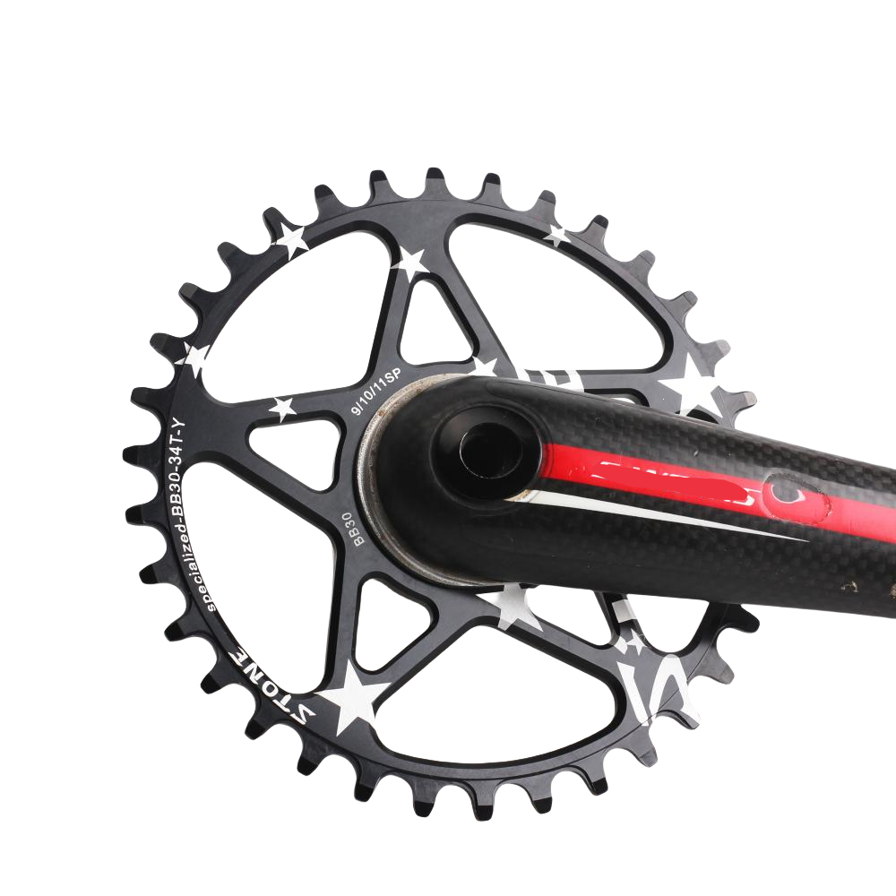 Stone Round Chainring for Special 30mm spindle crank MTB bike Cycling 30T 32T 34 36 38 40T Chain Wheel Bicycle Tooth Plate BB30 0mm offset