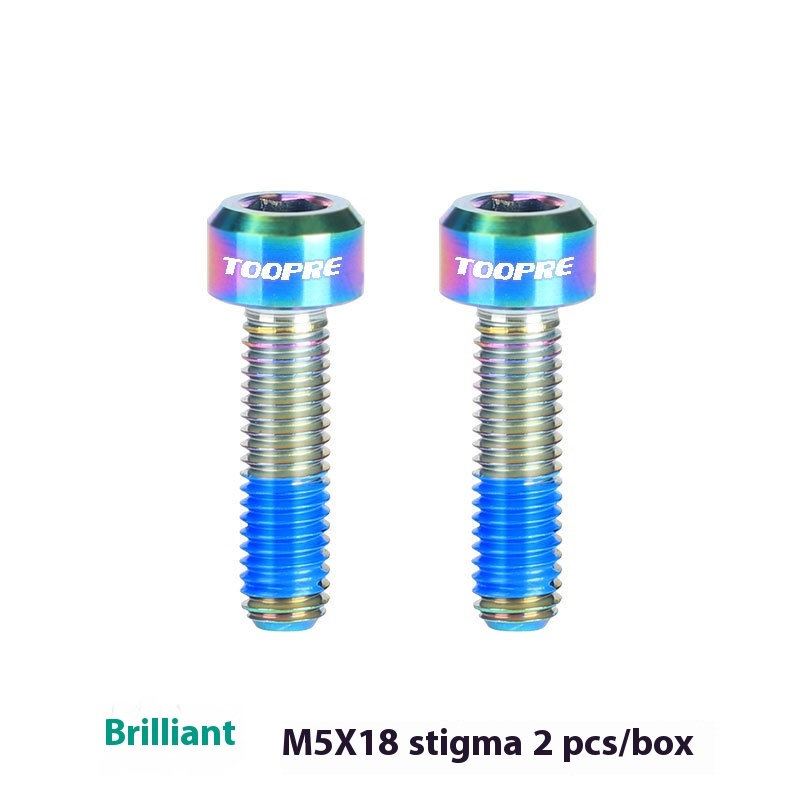 TOOPRE M5x18 Titanium Alloy Handlebar Bolts with Hand-tightened Hollow Design for Fixed Locking of Seatpost Clamps