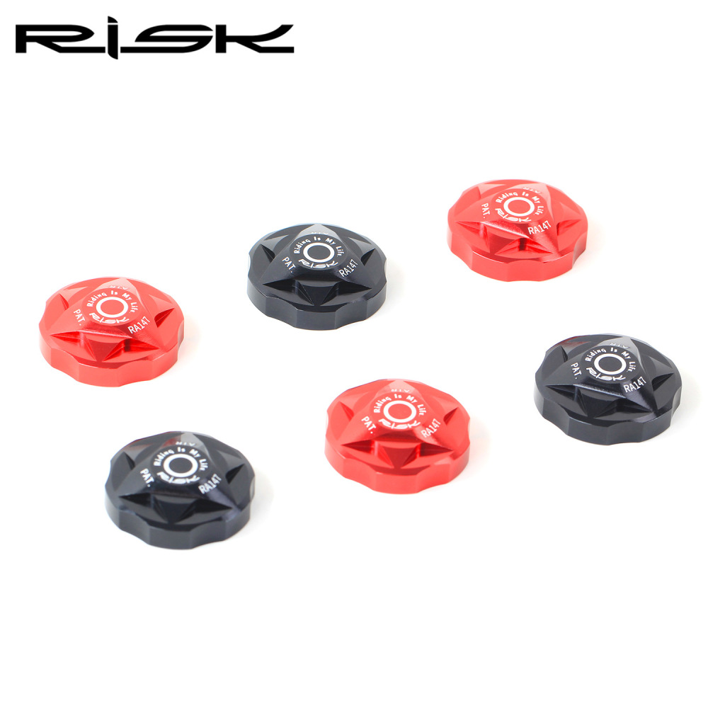 RISK Mountain Bike Suspension Fork Shoulder Cover Aluminum Alloy Air Chamber Cap Shoulder Control Cover Air Fork Dust Cover Top Cap