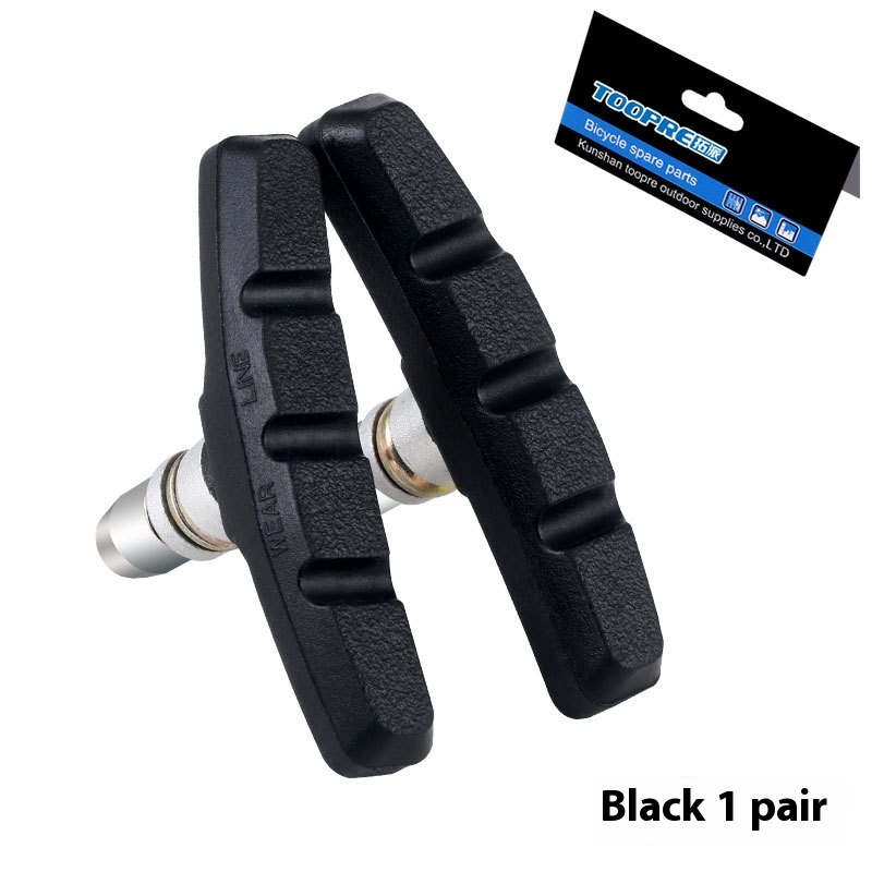 TOOPRE Mountain Bike V-Brake Pads Road Fixed Gear Bicycle Rubber Brake Pads Silent and Wear-Resistant C-Brake Blocks