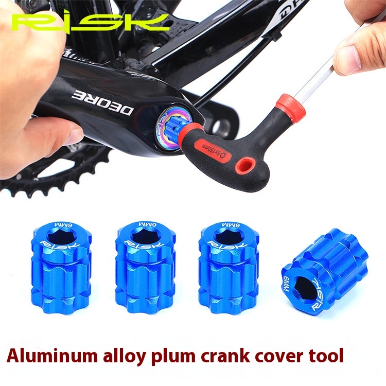 RISK Mountain Bike Hollow Bottom Bracket Integrated Crankset Installation and Removal Plum Blossom Screw Wrench Crank Cover Tool