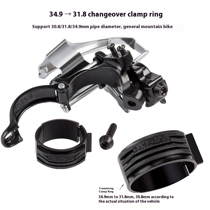 MICRONEW  Micro-Shift Front Derailleur for Mountain Bikes Compatible with 8/9/10/11 Speed, 21/24/27 Speed Chainring