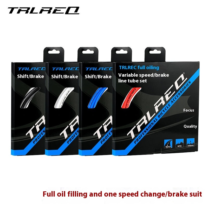 TRLREQ Bicycle Brake and Gear Shift Cable Sets for Mountain and Road Bikes Fully Lubricated Universal Kit
