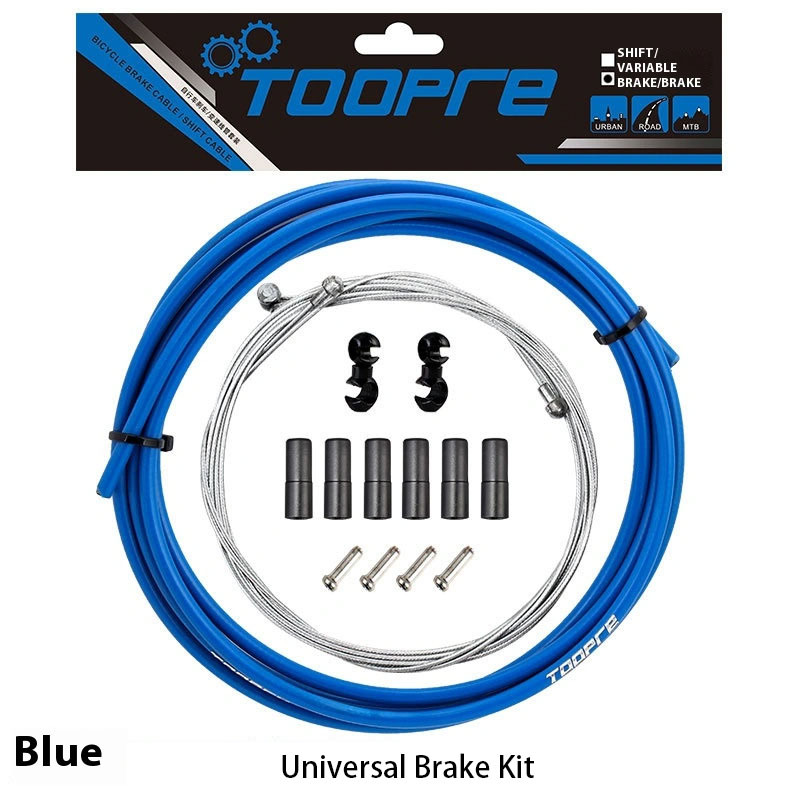 TOOPRE Bicycle Brake Cable Housing Kit Mountain/Road Bike Shift Cable Housing End Caps and Inner Cables