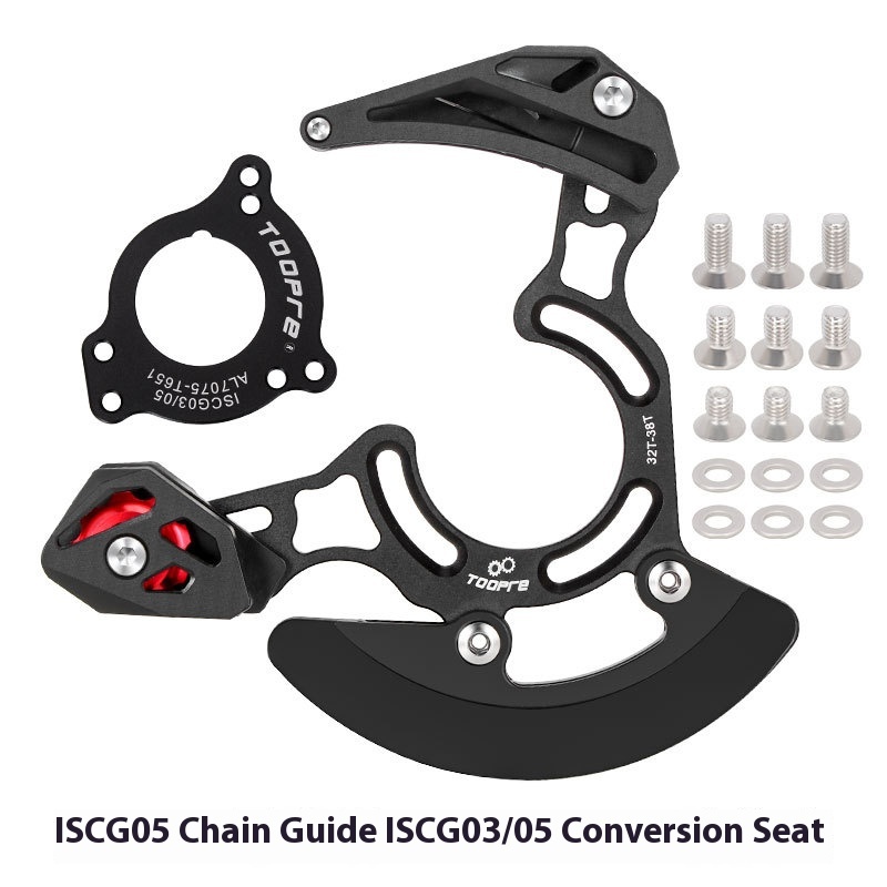 TOOPRE Mountain Bike Single Chain Guide DH Rear Derailleur Guard 32T-38T Chainring Stabilizer ISCG03/05