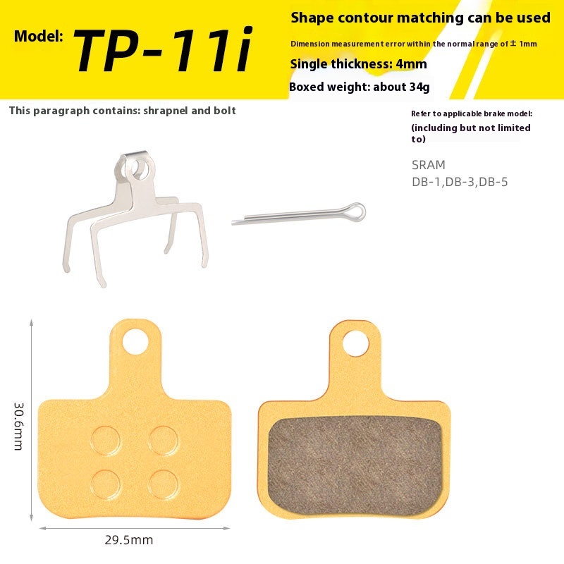 TOOPRE Mountain Bike Disc Brake Lining Full-Metal Ketone-Based Brake Pads BB5 M355 M446 Universal