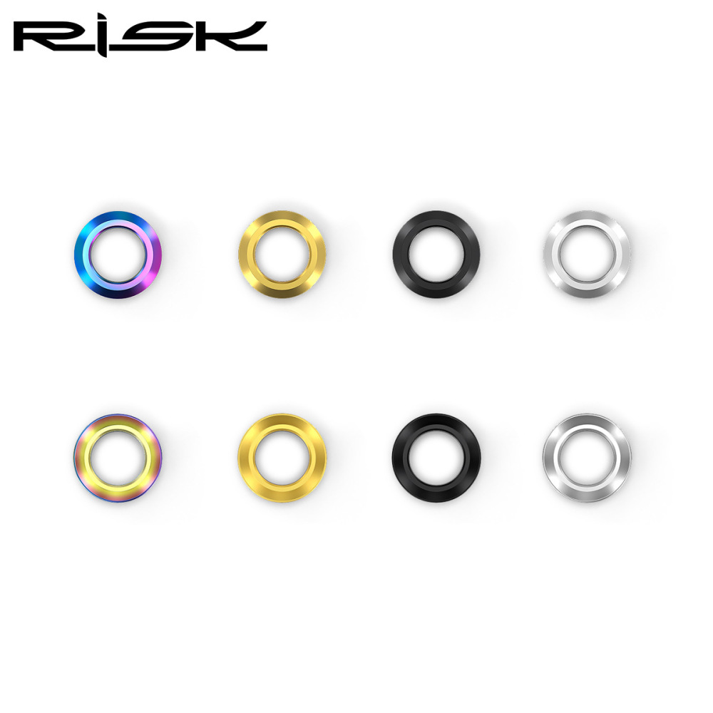 RISK Mountain and BMX Bike M6 Titanium Alloy Screws Concave-Convex Washers Brake Caliper XT Disc Brake Fixing XTR