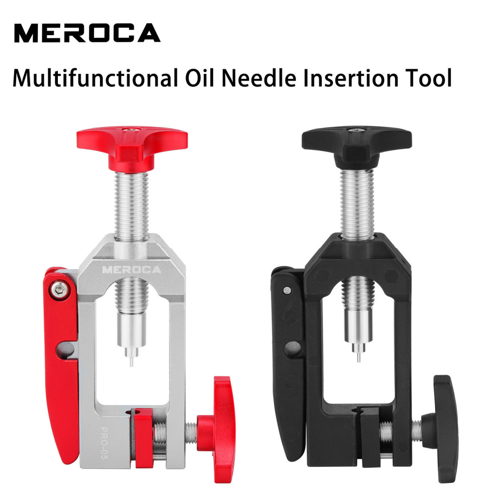 MEROCA Oil Needle Installation Tool for Mountain Bikes T-Head 5-Line Body Compression Ring Insertion Tool Oil Hose Cutting Tool