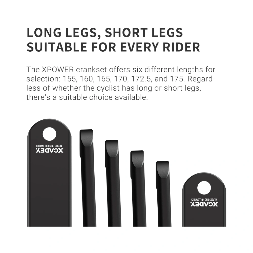 NEW Model XCADEY POWER Meter Crankset 104 BCD-4s For MTB Mountain Bike 110 BCD/110 BCD-4S/144BCD For Road Bike Without Chainring