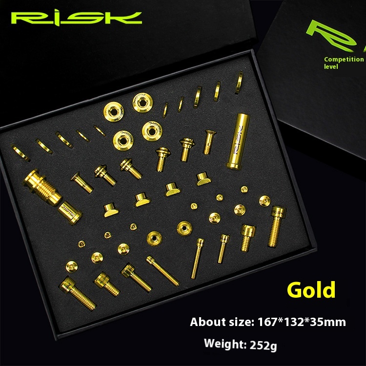 RISK UT R8000 Titanium Screw Kit Road Bike C-Clamp Brake Front Rear Derailleur Screw Set