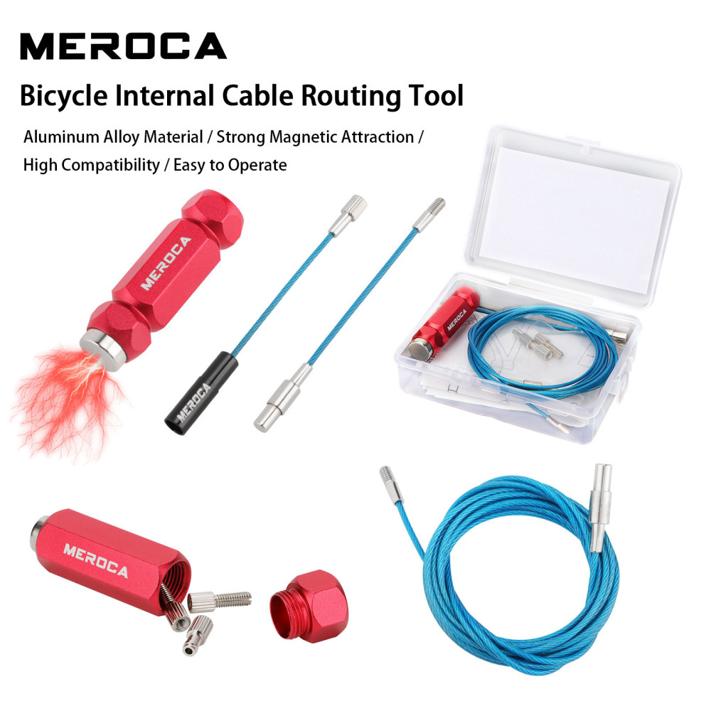 MEROCA Internal Cable Routing Tool for Mountain and Road Bikes Carbon Frame Hose Magnetic Guide Wire Puller