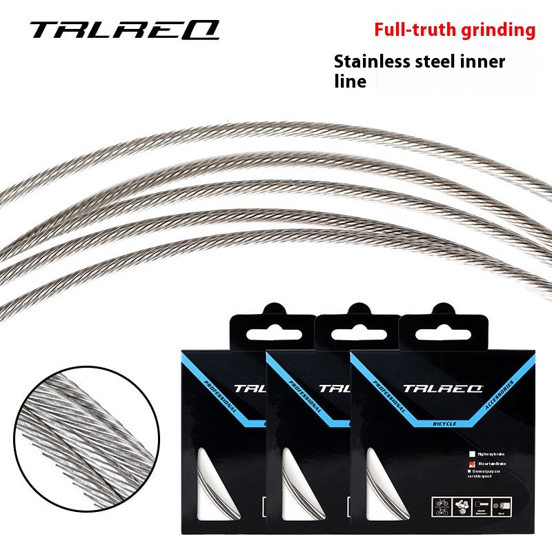 TRLREQ Fully Polished Stainless Steel Brake and Shift Cables for Mountain Bike Road Bike and Folding Bikes