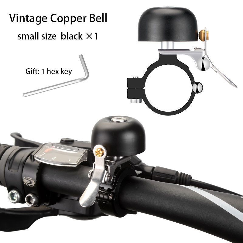 TOOPRE Bicycle Copper Bell Mountain Road Fixed Gear Manual Retro Bell Horn Bike Super Loud Sound Quality