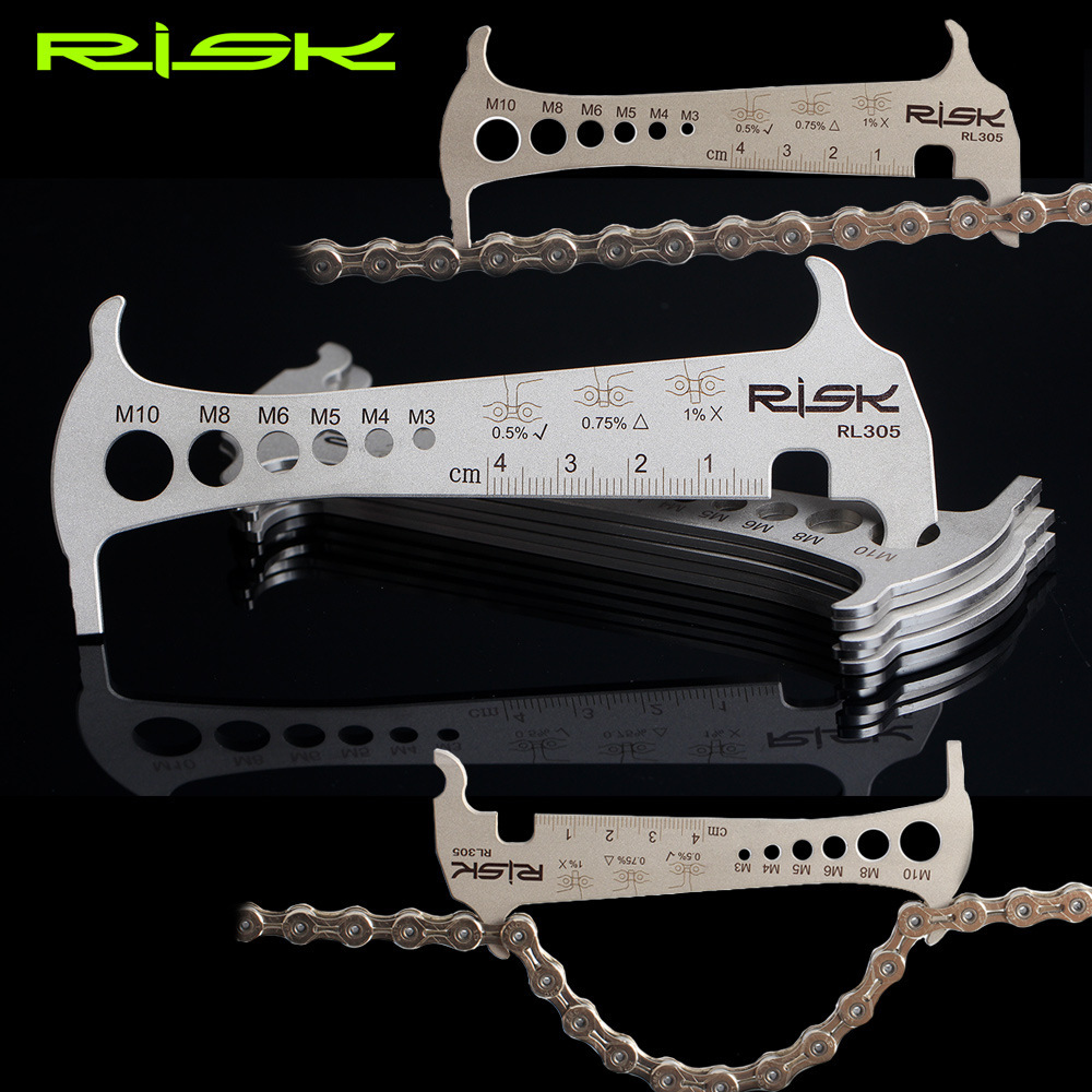 RISK Mountain Bike Chain Measuring Tool Chain Gauge Caliper Bicycle Chain Wear Inspection Tool