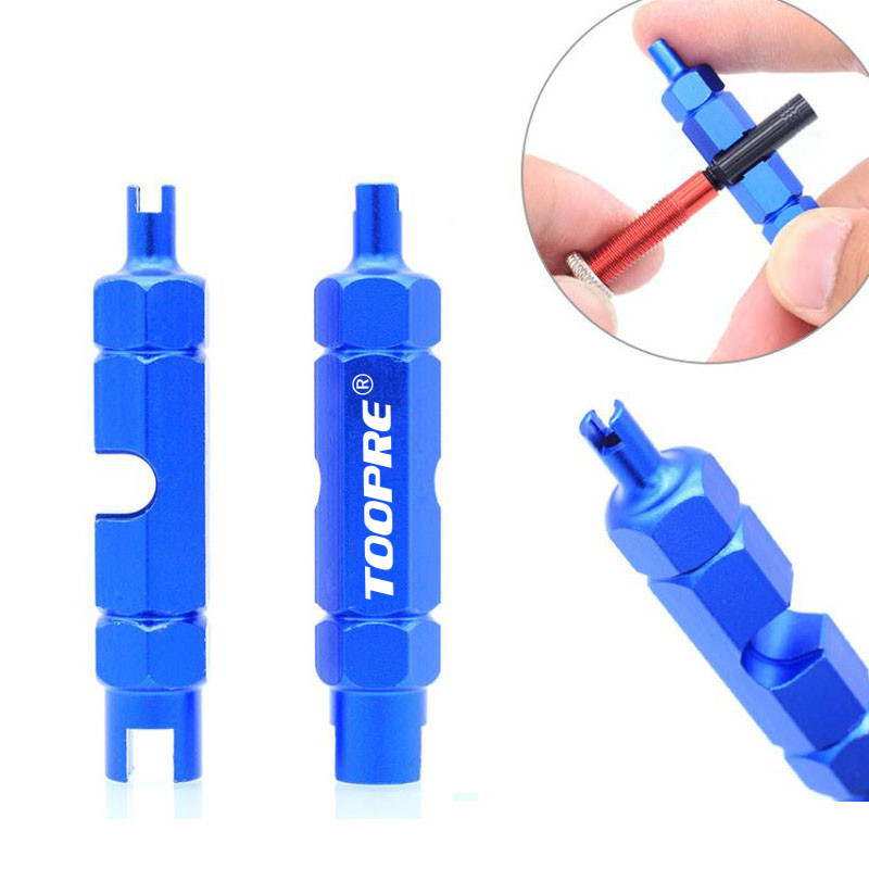 TOOPRE Bicycle Multi-function American Valve Core Tool Presta Valve Tire Valve Extension Rod Disassembly Wrench