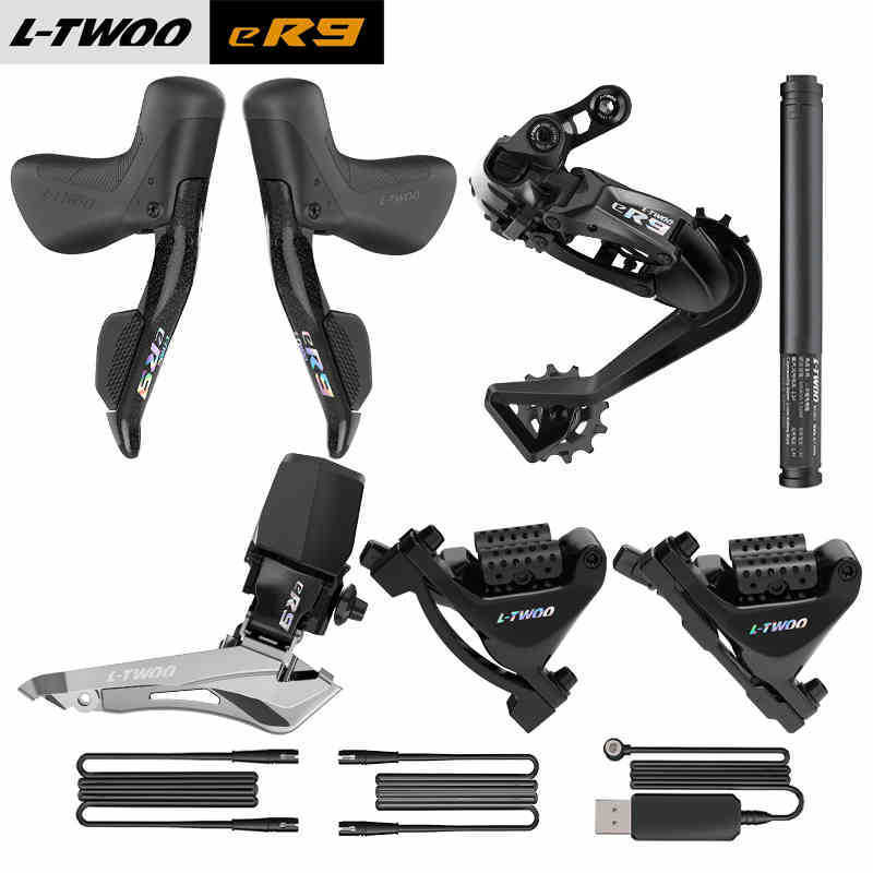 LTWOO  eRX eR9  2x 10-12 Speed Electric / Hydraulic Disc Brake Electronic Groupset, Road Electronic Groupset, Replaceable battery, APP programming