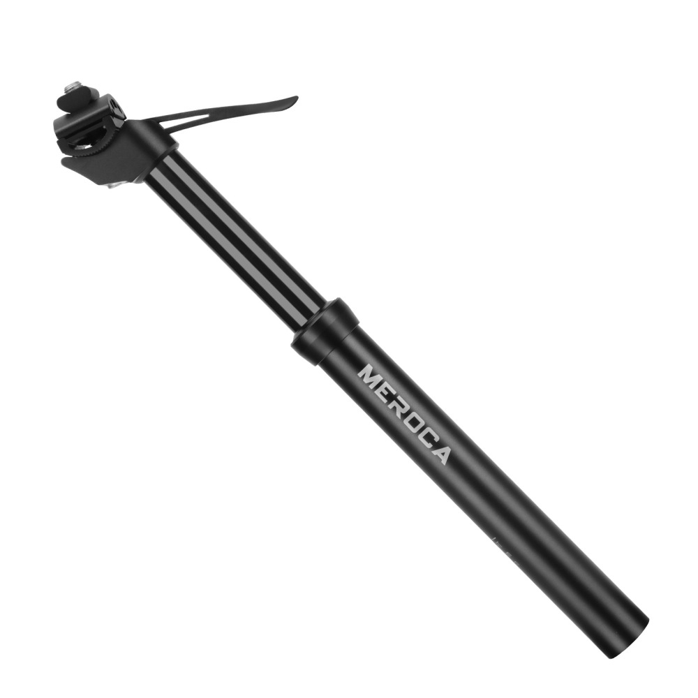 MEROCA Dropper Seatpost Aluminum Alloy Manual Control Height Adjustable 27.2/28.6/30/30.4/30.8/33.9mm 100/125mm Travel 350/400mm Length Mountain Bike Hydraulic Seatpost