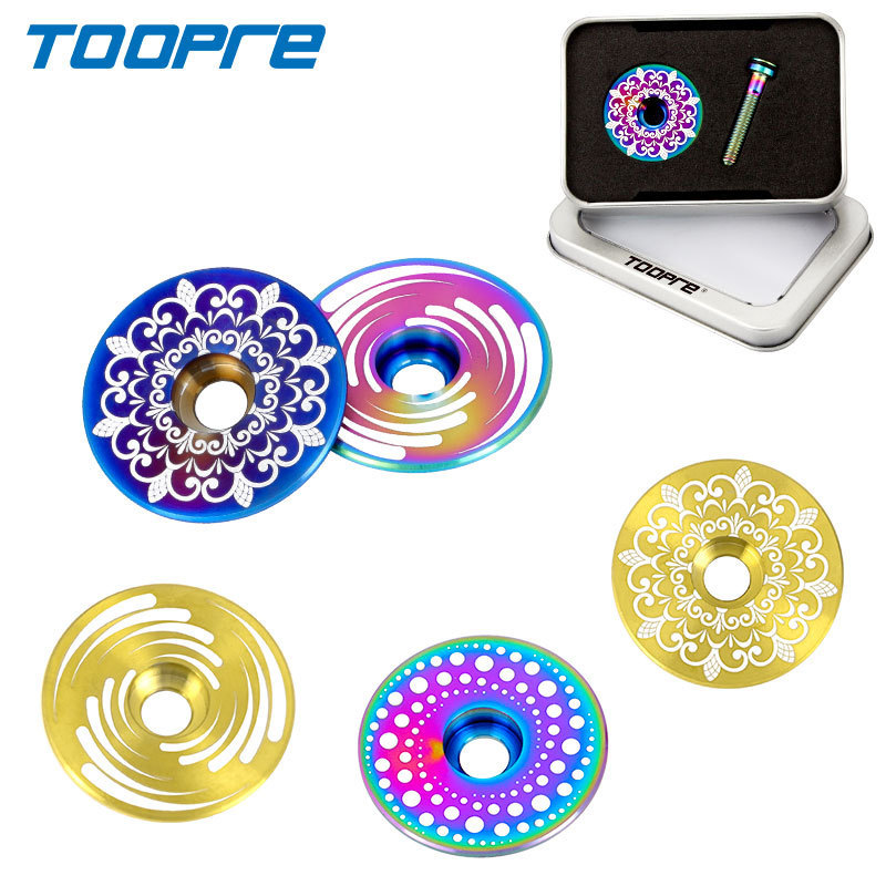 TOOPRE Titanium Alloy Stem Cap Bolt Cover Headset Top Cap Colorful Screw