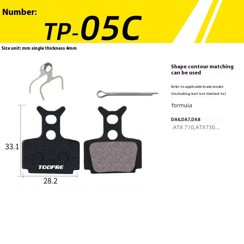 TOOPRE Mountain Bike Brake Pads Resin Semi-Metallic Disc Brake Pads for M446 355 395 BB5