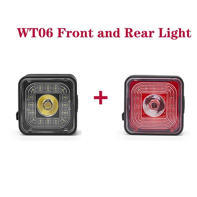 Bicycle Smart Brake Sensing Light Set – Front and Rear IP66 Waterproof Taillight for MTB and Road Bikes – USB Rechargeable Night Cycling Safety Lamp