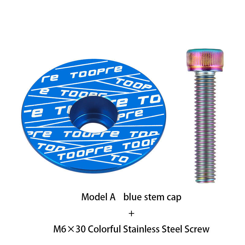 TOOPRE Mountain Bike Stem Cap Road Bike Fork Headset Colorful Cap with Screw