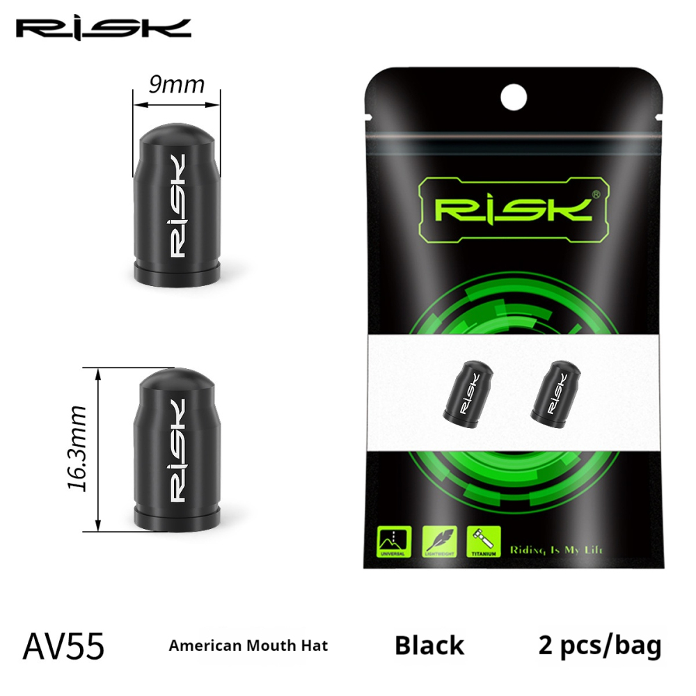 RISK bicycle valve cap mountain road bike titanium alloy Presta valve cap Dustproof cover nut bolt
