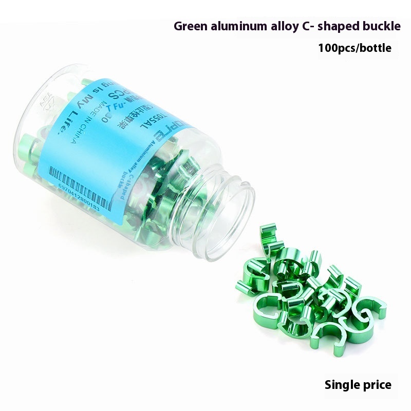 TOOPRE Aluminum Alloy C-Clips for Mountain and Road Bikes, Gear Shift and Brake Cable Housing Clips