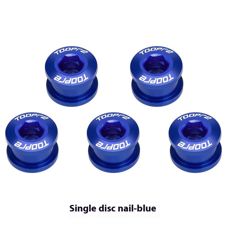 TOOPRE Mountain Bike Aluminum Alloy Chainring Bolts Ultra-Lightweight Colored Chainring Screws for Single and Double Chainring Conversion