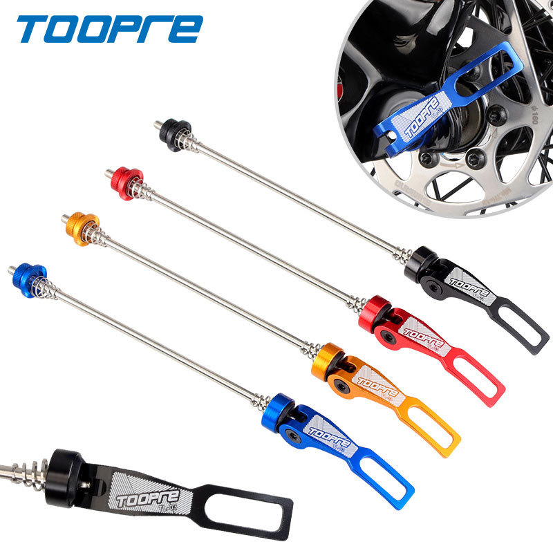 TOOPRE Mountain Bike Aluminum Alloy Quick Release Rod with Stainless Steel Axle for Road Bike Wheel Hubs and Fixed Pull Nuts