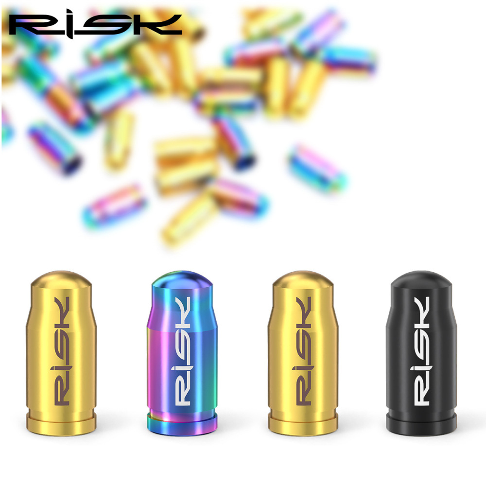 RISK bicycle valve cap mountain road bike titanium alloy Presta valve cap Dustproof cover nut bolt
