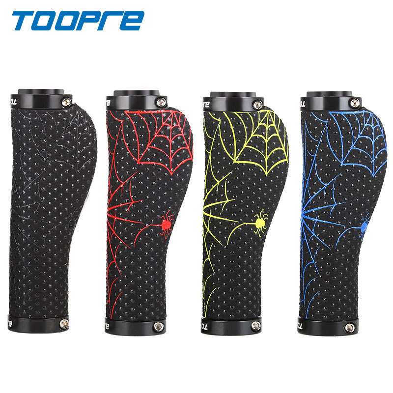 TOOPRE Bicycle Handlebar Grips Universal Silicone MTB Auxiliary Grips Spider Web Design