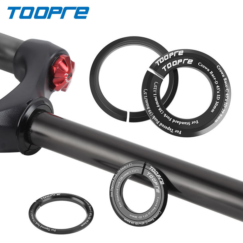 TOOPRE Bottom Bracket Converter Base for External Cup Sets Straight to Tapered Tube Adapter 28.6mm to 1.5 Front Fork