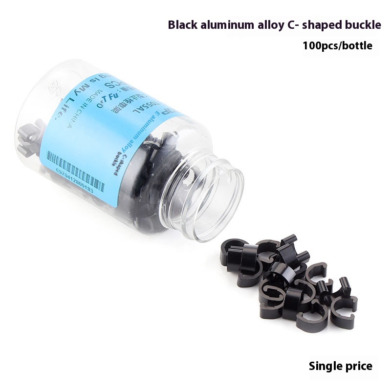 TOOPRE Aluminum Alloy C-Clips for Mountain and Road Bikes, Gear Shift and Brake Cable Housing Clips