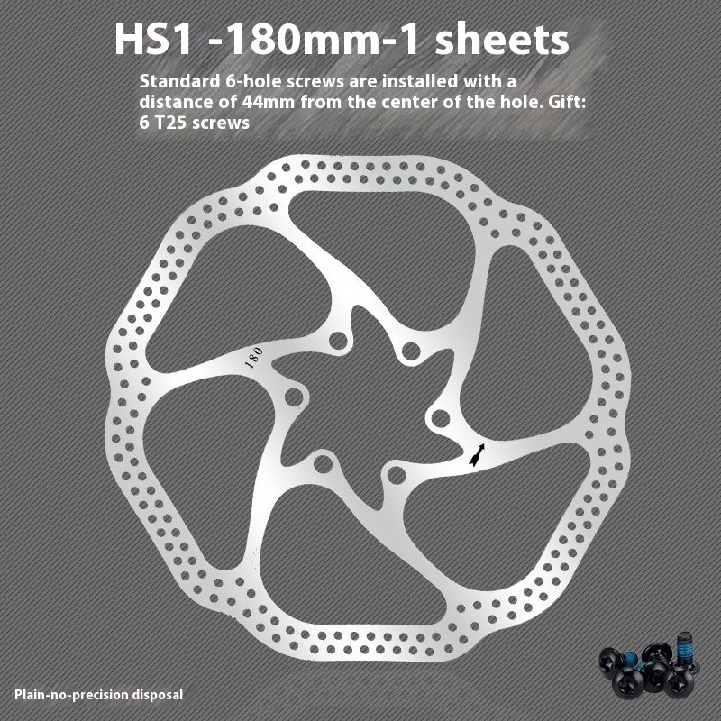 TOOPRE Mountain Bike Disc Rotor Bicycle Brake Pads 160/180/203mm Six Bolt Disc G3/HS1 with Screws