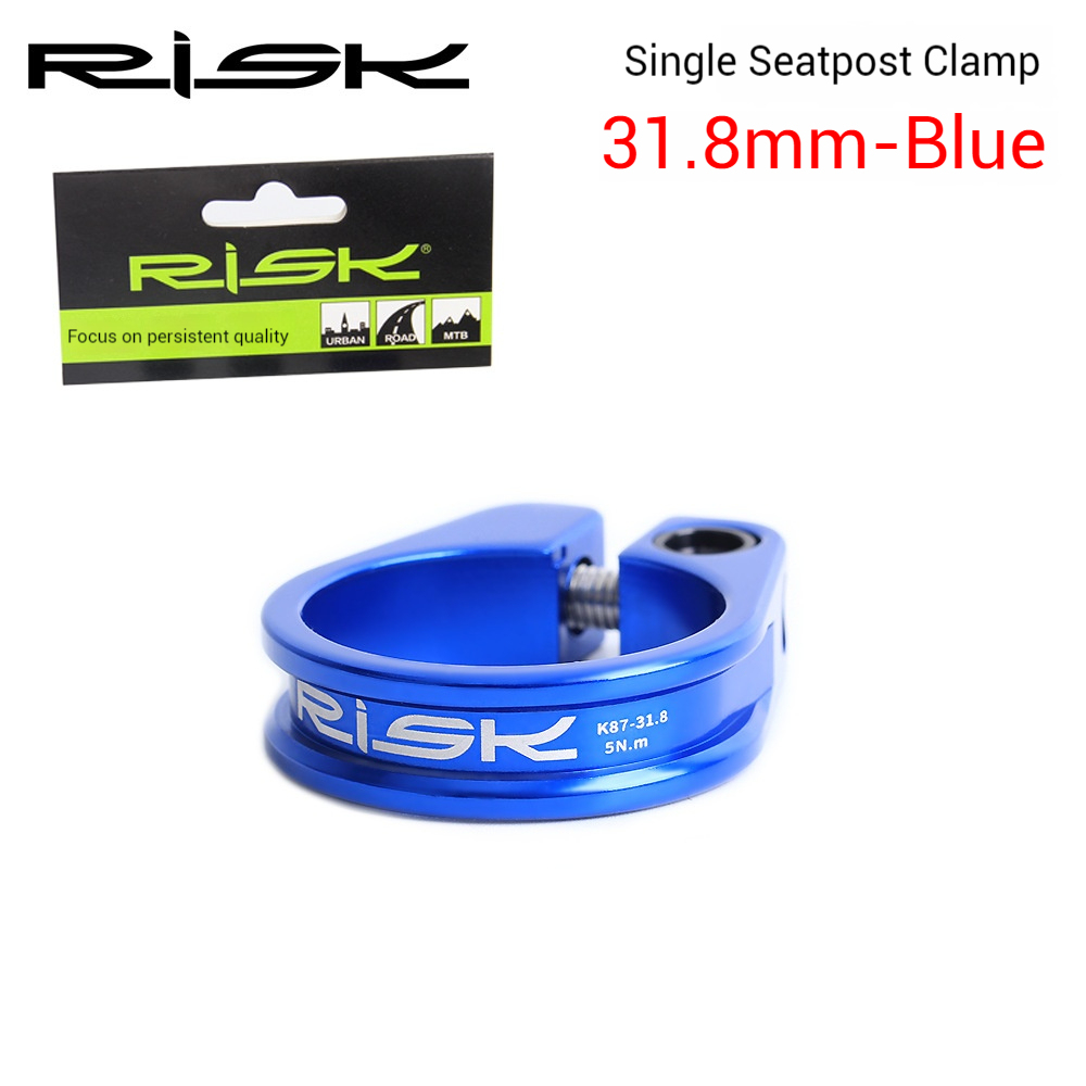 RISK K87 Mountain/Road Bike Seatpost Clamp with Quick Release Seat Tube Clamp Ring 31.8/34.9mm