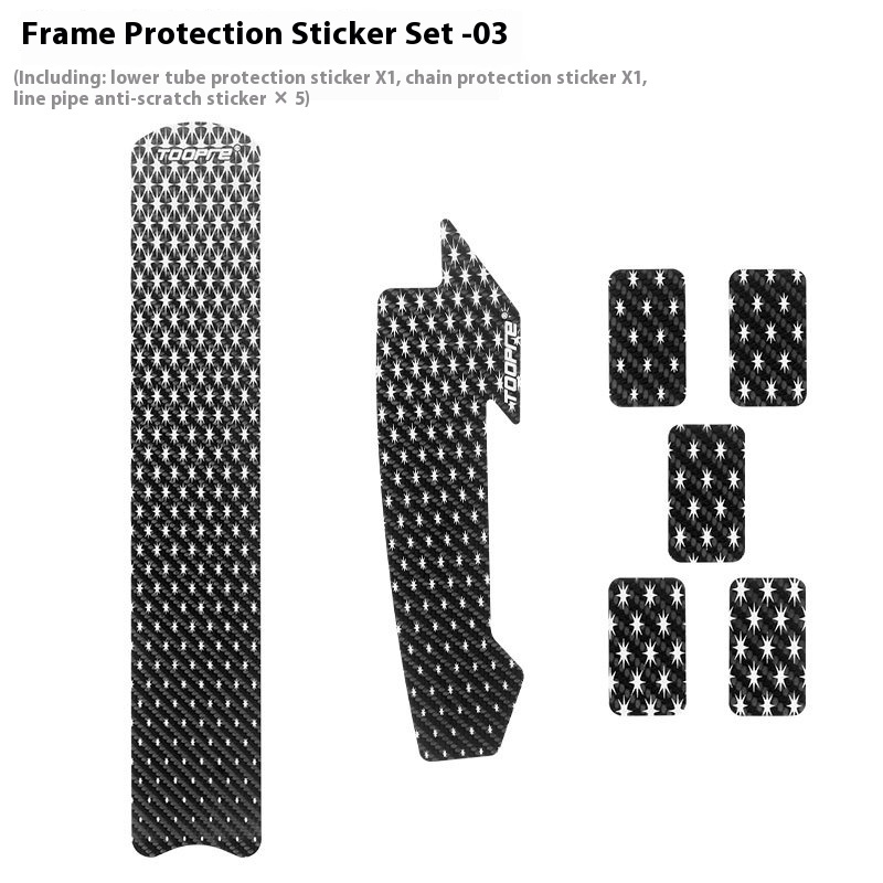 TOOPRE Bicycle Chainstay Protector Decals Frame Protection Stickers for Mountain and Road Bikes