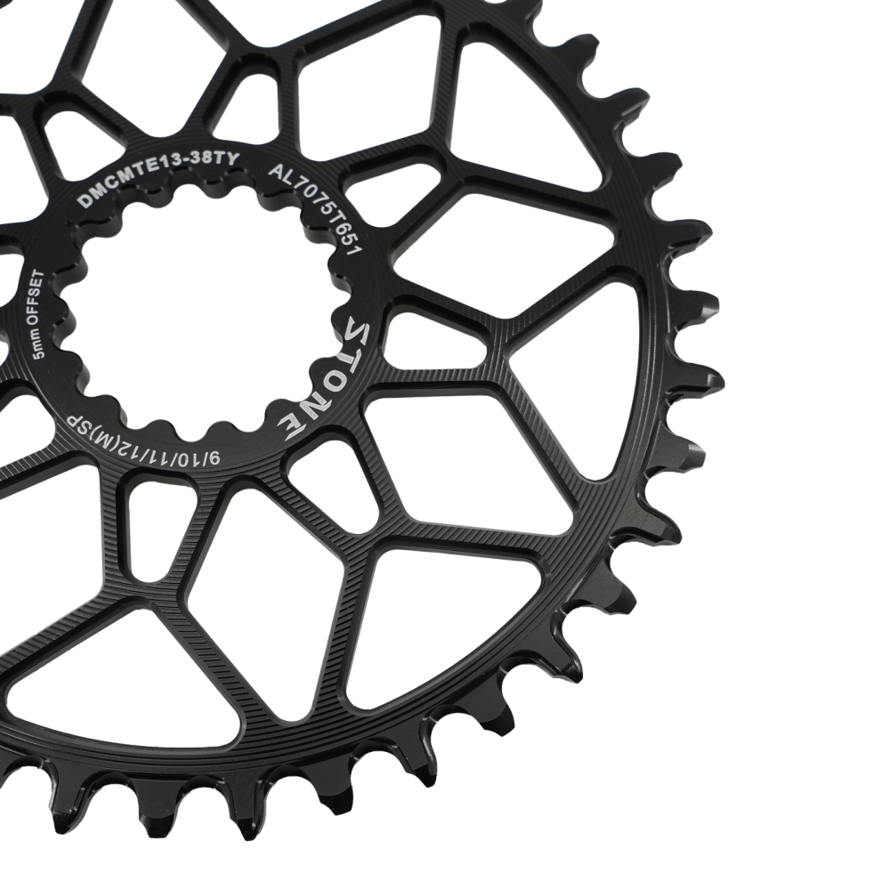 Stone 5mm Offset Bike Chainring for E THIRTEEN E13 RG1 TRS XCX GRAVEL CARBON Crank Narrow Wide Direct Mount 9-12S 30T-40T