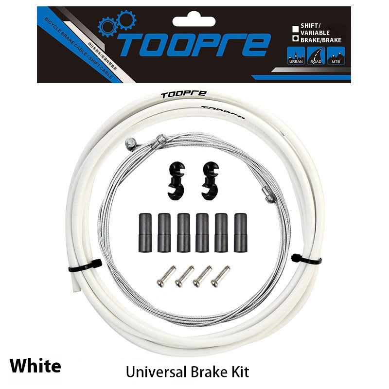TOOPRE Bicycle Brake Cable Housing Kit Mountain/Road Bike Shift Cable Housing End Caps and Inner Cables