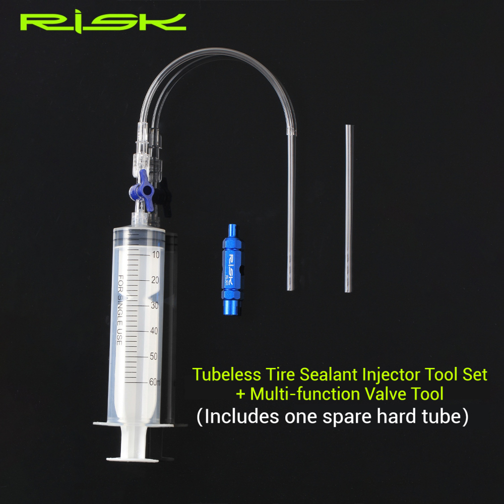 RISK Bicycle Tubeless Tire Sealant Injector Tool for Mountain Road Bike Tire Sealant Injection