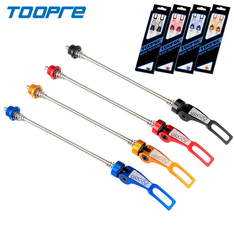 TOOPRE Mountain Bike Aluminum Alloy Quick Release Rod with Stainless Steel Axle for Road Bike Wheel Hubs and Fixed Pull Nuts