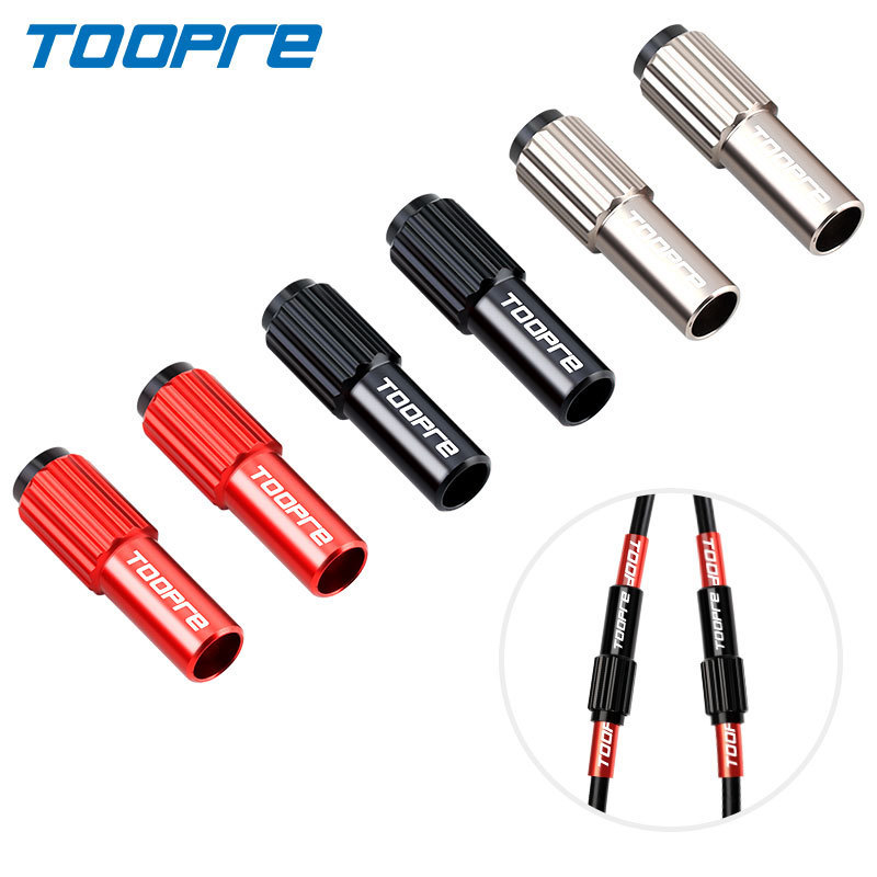 TOOPRE Mountain Bike Road Bike Derailleur Cable Adjuster with 4mm Hand-Turned Fixed Gear Micro-Adjust Screw Mid-Segment Micro Adjustment