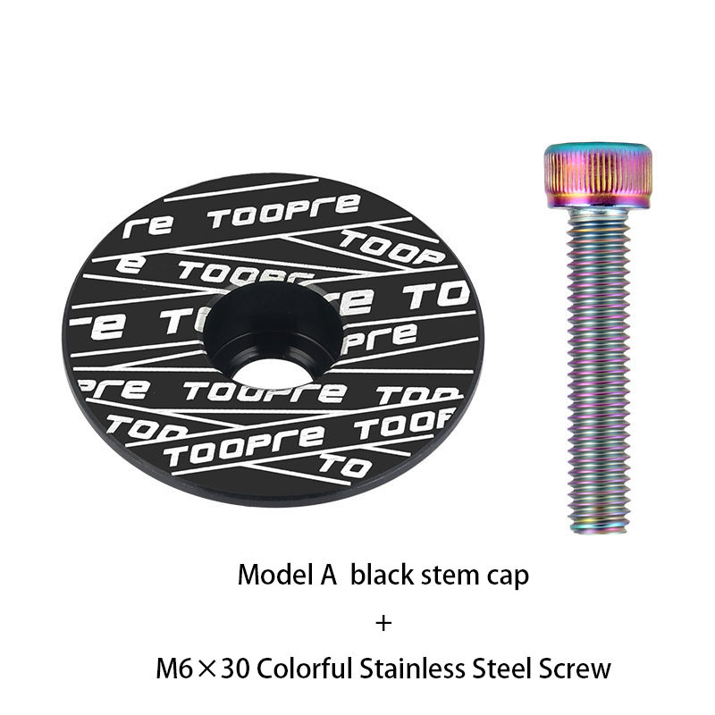 TOOPRE Mountain Bike Stem Cap Road Bike Fork Headset Colorful Cap with Screw