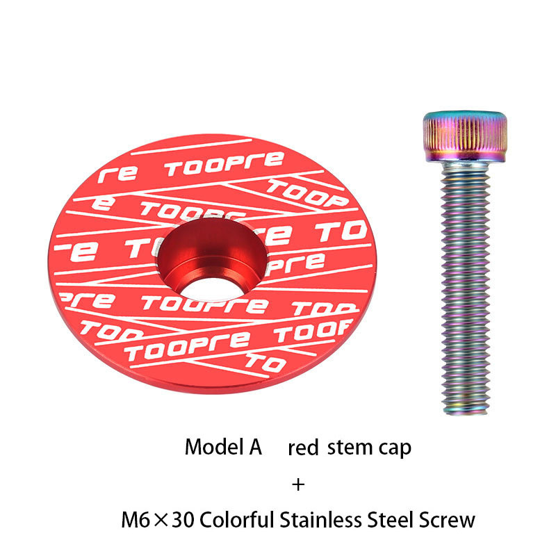 TOOPRE Mountain Bike Stem Cap Road Bike Fork Headset Colorful Cap with Screw