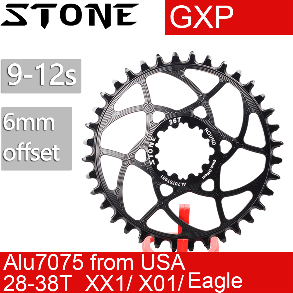Stone Round Bike Chainring 6mm Offset Direct Mount for Sram GXP X9 X0 XX1 X01 Eagle 28t 32t 34t 38T Cycling Bicycle Chainwheel